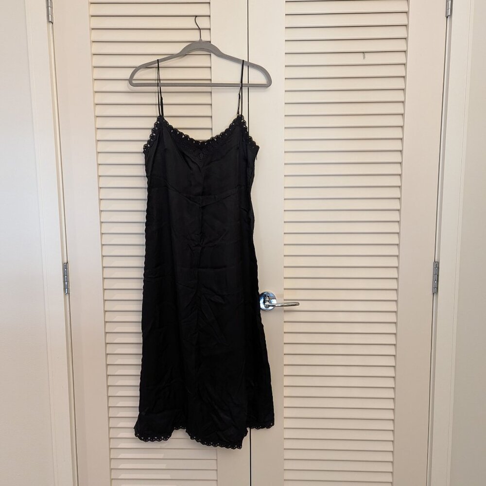 NWT J CREW Crochet trimmed slip dress, size 14
